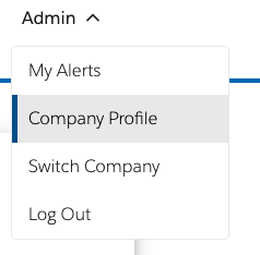 Admin Company Profile Menu