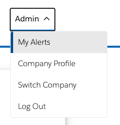 Admin My Alerts Menu